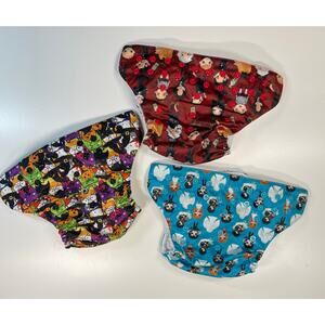 Mama Koala Pocket Cloth Diaper Lot Gothic Halloween Snap One Size 3 Pack